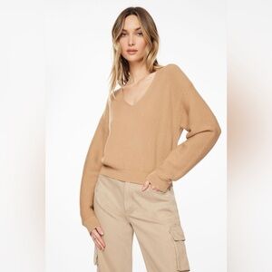 Dynamite Luca Ribbed Women’s Sweater in Tan/ Beige - Size L